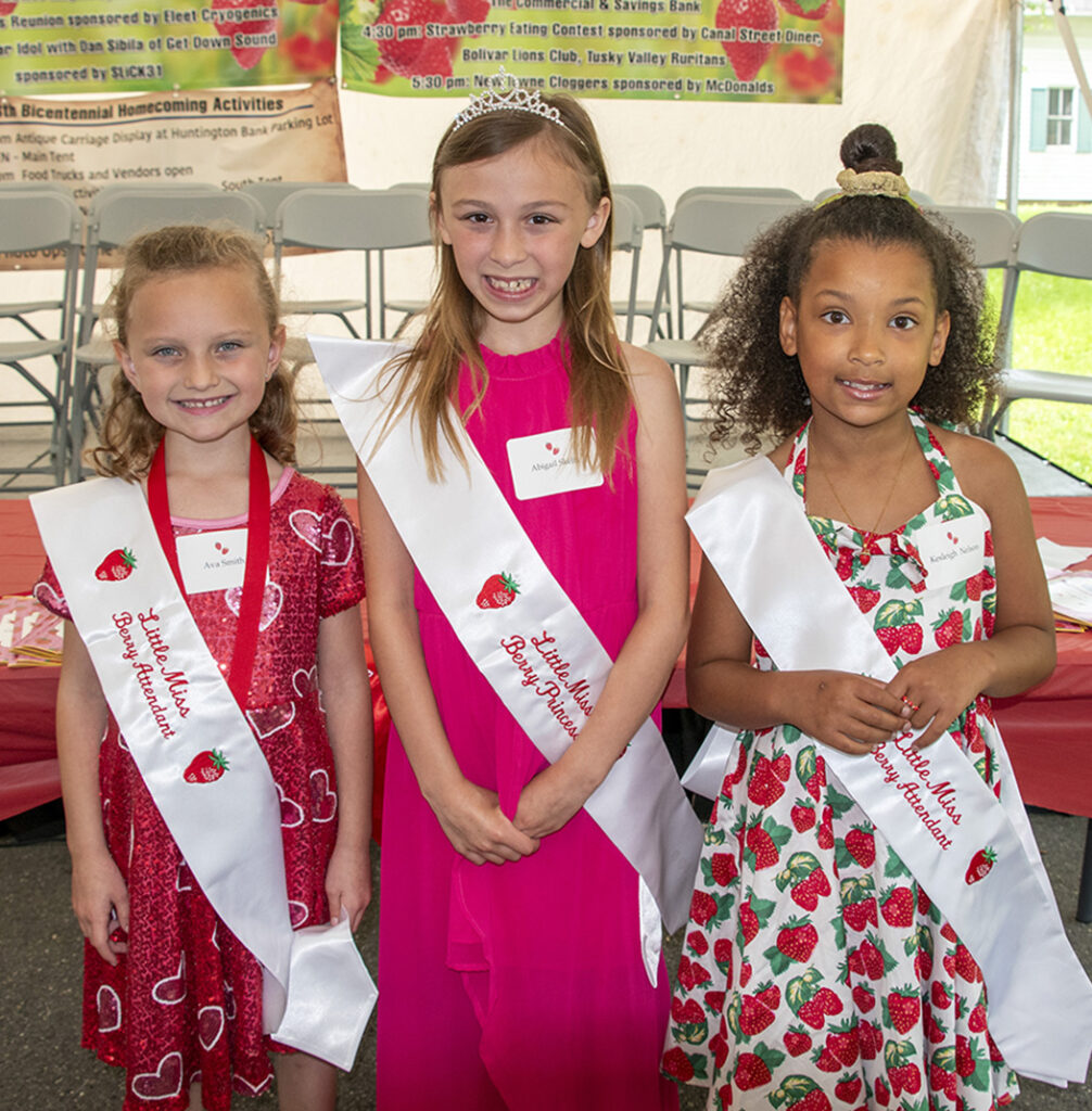 Miss Berry Princesses Ava Smith, winner Abigail Skelley, Kesleigh Nelson Miss Berry Princesses Ava Smith, winner Abigail Skelley, Kesleigh Nelson