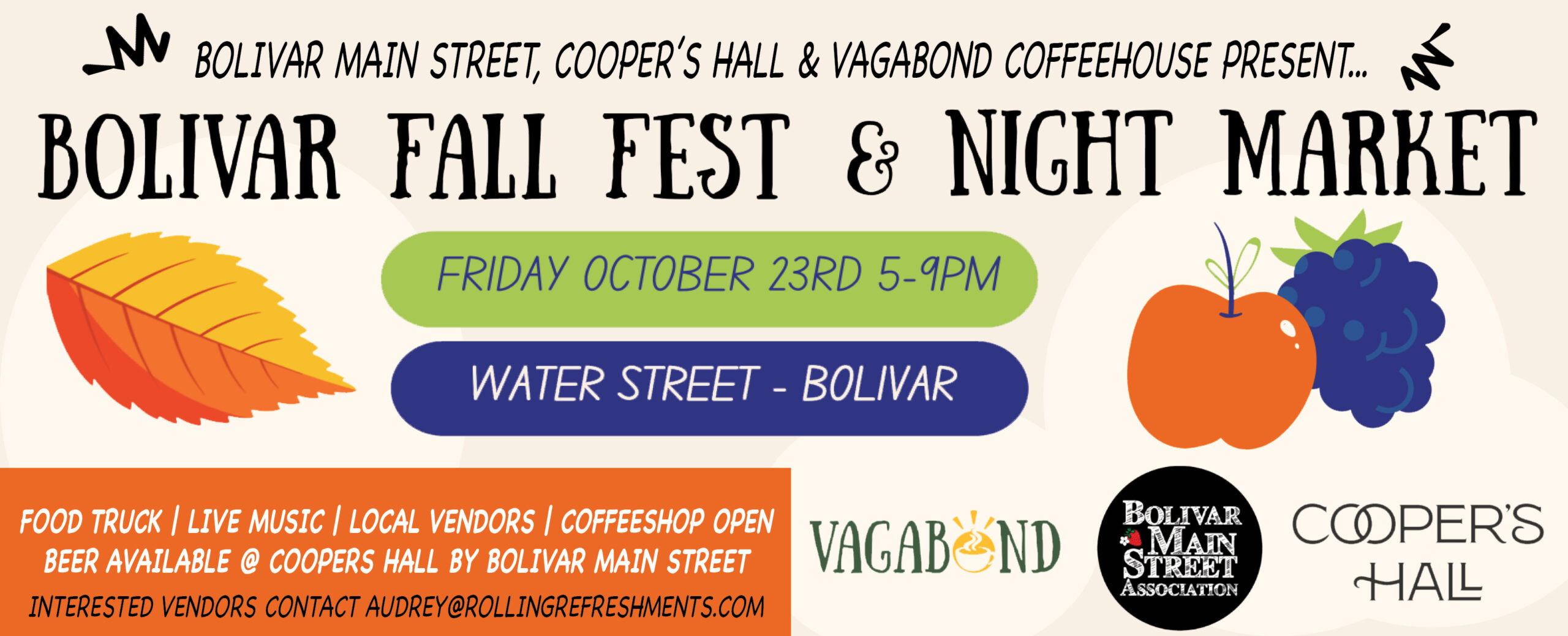 bolivar fall fest flyer Bolivar Fall Festival 2026 flyer